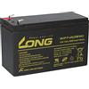 Akkuman.de Akkutechnik vom Fachmann 1 batteria al piombo AGM 12 V 7 Ah Long WP7-12 28 W VDs Faston F1 4,8 mm compatibile con gel al piombo 7,2 Ah 8 Ah 9 Ah