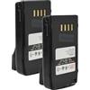 vhbw 2x batteria compatibile con Vertex Yaesu VX-10, VX10, FT-50R radio (2000mAh, 7,2V, NiMH) + clip