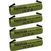 Electron 4x Batteria ricaricabile Ni-Mh Ministilo AAA 1,2V 1000mAh 1Ah con linguette lamelle terminali a saldare per pacco pacchi batteria 45x11mm 11x45mm
