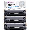 Generico 3 Toner Compatibile per CF280A 80A per stampanti HP LaserJet Pro 400 M401A, M401D, M401DN, M401DNE, M401DW, M401N, MFP M425DN, MFP M425DW nero 2700 copie