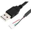 YSJJZRL Cavo USB a PH2.0, cavo dati USB 2.0 maschio a PH2.0 femmina 4 pin/5 pin (Da USB a PH2.0 4 pin-0,6 M)