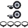 IPNOSIS Kit 4 Casse ALPINE SXE-1725S + SXE-1725S per Nissan Micra dal 2007 in poi, Qashqai II dal 2013 al 2024, Leaf dal 2010 al 2017, Rogue dal 2007 al 2015 + vedi altri modelli con 2 Supp. Ant, 2 Supp Post