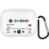 UOKIIYUA Custodia personalizzata a 2 lati per AirPods per Apple AirPods Pro 2ª generazione 2022, cover in stile musicale con codice Spotify scannabile, confezione regalo personalizzata (Bianco)