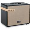 Bennett & Ross BB-880BK Blackmore Giant altoparlante bluetooth retrò in pelle - Altoparlante vintage da 2x 40 W - Speaker ingresso USB & lettore MP3 - Funzione stereo true wireless ingresso Aux - Nero