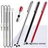 The Friendly Swede XXL Penna Touch a Punta Fine ad Alta Precisione per Touchscreen, 18,5cm (Argento, Nero, Rosso)