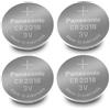 Panasonic CR2016-4 CR2016 - Batteria a bottone al litio, 3 V, confezione da 4