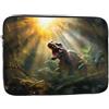 POEZJZW Borsa per computer portatile con dinosauro gigante valigetta portatile antiurto manica protettiva borsa interna per computer portatile da 17 pollici, nero, 17 inch