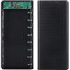 Hperu Scatola Power Bank fai-da-te Scatola batteria 8 x 18650 con display digitale LCD Nero - Custodia esterna Power Bank