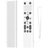 Generic Custodia protettiva in silicone antiscivolo per telecomando Hisense serie A7 U8 LCD 4K per TV 100U88N 85U88N 75U88N 65U88N 65U88N con cordino (bianco)