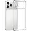 Guxira Cover Protettiva per iPhone 17 Pro Max, Carino Antiurto Trasparente Silicone Custodia Floreale Design Cover Antipolvere Protettiva Case - Trasparente