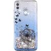 HopMore Brillante Cover per Huawei P Smart 2019 / Honor 10 Lite Silicone Morbido Brillantini 3D Trasparente Disegni Custodia Morbide Trasparenti Glitter Antiurto Case Protettiva - Dente di Leone