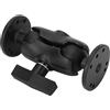 Pyhodi Supporto a Doppia Sfera in Alluminio da 1,5 con 2 Piastre Rotonde, Braccio a Doppia Presa per Supporto per Fishfinder per Tablet con Sfera di Dimensione C da 1,5 Pollici 38 Mm,