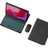 HLTOOP Custodia con Tastiera per Lenovo Tab M11 2024 11 Pollici TB330, Tastiera Wireless Retroilluminata Rimovibile Con Copertura Protettiva Magnetica, Mouse Ricaricabile,Nero