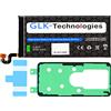 GLK-Technologies Batteria di ricambio ad alta potenza, compatibile con Samsung Galaxy S9 + Plus SM-G965F EB-BG965ABA, batteria originale GLK-Technologies | batteria ricaricabile da 3700 mAh | con 2 set di nastri