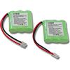 vhbw 2x batteria compatibile con Master Veraphone mini stilo (micro) telefono fisso cordless (300mAh, 3,6V, NiMH) verde