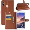 Fertuo Cover per Xiaomi Mi Max 3, Custodia Portafoglio Cover a Libro in Pelle Flip Case con Silicone Bumper, Chiusura Magnetica, Porta Carte, Kickstand, per Xiaomi Mi Max 3 2018 Smartphone, Marrone