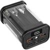 Cnrfeoap Portabatteria ABS per 6 slot 18650 Cell 22.5W Fornendo Connessione Non Saldatura e Meccanismi per Chargin Powerbank Staccabile