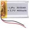Liter energy battery Batteria 303048 LiPo 3.7V 400mAh 1.48Wh 1S 5C Liter Energy Battery per l'elettronica Ricaricabile Telefono Portatile Smartwatch Orologio GPS - Non adatto per Radiocomando 50x30x3mm (400mAh|303048)