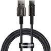 Baseus Tungsten Gold - Cavo Dati di Ricarica Rapida USB a Tipo C, 100 W, 1 m, Colore: Nero