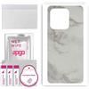 apgo BACK SKIN Film Pellicola protettiva Protezione Posteriore per Realme C53, skin sticker film foil vinyl Marmo Grigio