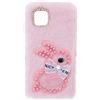 SNCLET Fluffy Plush Custodia per Redmi A1,Redmi A2 Silicone Case TPU Shockproof Anti Scratch Custodia in peluche Cute Coniglio Bunny Bling Diamond Fluffy Fur Case per Redmi A1,Redmi A2,Coniglio Rosa