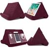 Sonhomay Supporto per tablet, supporto per telefono, cuscino da lettura, angolo regolabile, supporto per telefoni cellulari e tablet con tasche in rete per tablet, smartphone, libri, riviste, lettura a letto,