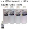 BELLIEVESTORE KIT Ricarica cartucce 4 Flaconi 1000ml, 4 Litri universale inchiostro colori per Brother, Canon, Epson, HP, LEXMARK, XEROX, DELL, In Omaggio 100ml Liquido Pulizia Testine