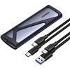 UGREEN Case Esterno M.2 NVMe NGFF USB C 3.2 Gen 2 per Disco Rigido M/M&B Key 2TB con UASP 10Gbps, Adattatore SATA con Cavo USB C, Compatibile con 970 Evo Plus 980 Pro, Crucial P1,WD SN770