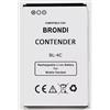 Audiosystem Batteria Compatibile Per BRONDI Amico Contender/President/King/Fox/Window Con Capacita' Originale 850mah BL-4C / BL4C Bianca Pila Nuova Ricambio Sostituzione