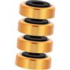 BESTonZON 4 Piedini di Isolamento per Altoparlanti in Alluminio, Antivibranti e Antiscivolo, Ideali per Giradischi e Dispositivi Audio HiFi, Design Elegante in Oro, Assorbimento