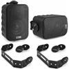 GK SOUND 2 BG030 100.040 casse a 2 vie nere e impermeabili, per piscina, barca, hotel, ristorante, pub, 25 watt rms 60 watt max, con bass reflex, a coppia