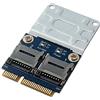 Graootoly 2 SSD HDD per Laptop Dual - SD SDHC SDXC TF a Mini PCIe Memory Card Reader MPCIe a 2 Mini-Sdcard Mini Pci-E adattatore