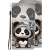 BLOTECH Q Adorabile Cover per Realme 8 Custodia Case Flip Magnetica Libro Portafoglio Adorabile piccolo panda Pelle Stand Portafoglio con Slot per Schede per Realme 8