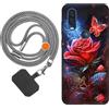 vingarshern Cover Compatible with Motorola One Vision Custodia in Silicone Sottile Con Motivo,Antiurto Case Con Catena/Cordino per Cellulare,Modèle*09