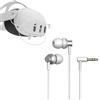 Hesupy Auricolari in-ear per Meta Quest 3, cuffie Quest 3 VR con isolamento acustico, bassi pesanti, design ergonomico in-ear, jack placcato oro da 3,5 mm