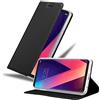 Cadorabo Custodia Compatibile con LG V30 / V30+ / V30S / V30S+ in Classy Nero - Coperchio Protettiva con Chiusura Magnetica, Funzione Stand e Tasca per Le Carte