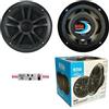 WEB KIT SET PER BOSS AUDIO SYSTEMS MR6B 2 altoparlanti marini doppio cono 6,5 16,50 cm 165 mm 90 watt rms 180 watt max impermeabili neri, a coppia + 5 sticker omaggio