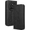 XINNI Cover per Honor Magic 7 PRO Custodia, retrò Flip Magnetica Pelle PU/TPU Portafoglio, Nero