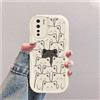 hdqICase Gatto Custodia Onda Silicone Morbido Compatibile con OPPO A91 Bianco Cover