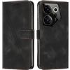 FERLAN Cover per Tecno Camon 20 Premier Pelle Premium Portafoglio Protezione Wallet Libro Flip Case Magnetica Supporto Custodia per Tecno Camon 20 Premier - Nero