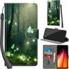 Haninsuze Cover per Xiaomi Redmi Note 8 Custodia Cover Pelle Libro Portafoglio con Porta Carte Magnetica Protezione Antiurto Cuoio Flip Case Custodia Cover per Redmi Note 8, Farfalla