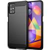 TingYR Cover per Samsung Galaxy M31s, Ultra Sottile di Gomma, Ottima Cover Antiurto TPU Flessibile, Custodia Case per Samsung Galaxy M31s Smartphone.(Nero)