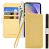 Butnyeoe Cover per Samsung Galaxy A54 5G Case,Custodia Samsung A54 5G Libro,Trama Litchi PU Pelle Protettiva Portafoglio Flip/Folio Wallet Case Con Slot per Schede e Magnetica Supporto,Giallo