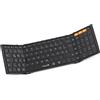 ProtoArc Tastiera Bluetooth pieghevole con tastierino numerico XK01, tastiera pieghevole ricaricabile senza fili, mini tastiera con 3 canali Bluetooth per iOS, Android, Windows, Tablet - Nero