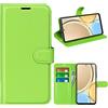 JIUNINE Cover per Honor Magic 4 Lite 5G, Custodia Libro in Pelle Sintetica Portafoglio Case Flip Antiurto [Slot per Schede] [Chiusura Magnetica] Compatibile con Honor Magic 4 Lite 5G, Verde