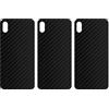 apgo BACK SKIN Film Pellicola protettiva Protezione Posteriore per Apple iPhone XS Max, skin sticker film foil vinyl Carbon Nero