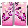 TOMYOU Cover per Huawei P10 Lite, farfalla rosa