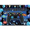 Aoihrraan 1,5x1m Video Gioco Su Sfondo Gamepad Palloncini Nastri Celebrare Livello Fino Giochi Tema Fotografia Sfondo Ragazzi Felice Compleanno Festa Torta Tavolo Forniture Ritratto Foto Studio Prop