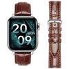 MUENShop Cinturino in Coccodrillo Compatibile con Apple Watch Cinturino di Ricambio in Vera Pelle di Alligatore 38mm/40mm Cinturino Business per iWatch