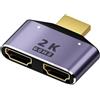 Generic Adattatore doppio monitor - Indicatore di uscita HD 2K, hub in lega di alluminio leggero, connessione placcata oro, splitter portatile | soluzione di visualizzazione per notebook, console di